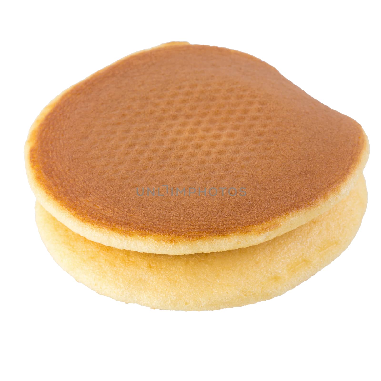 Dorayaki japanese snack dorayaki is a japanese bread japanese pancakes on white background.