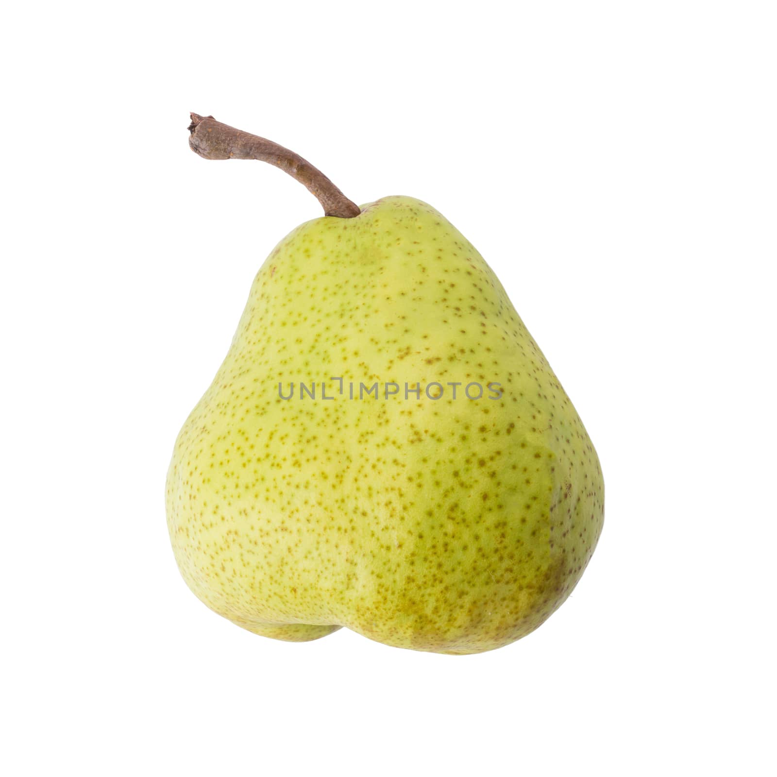 fresh green pear isolated on white background by kaiskynet