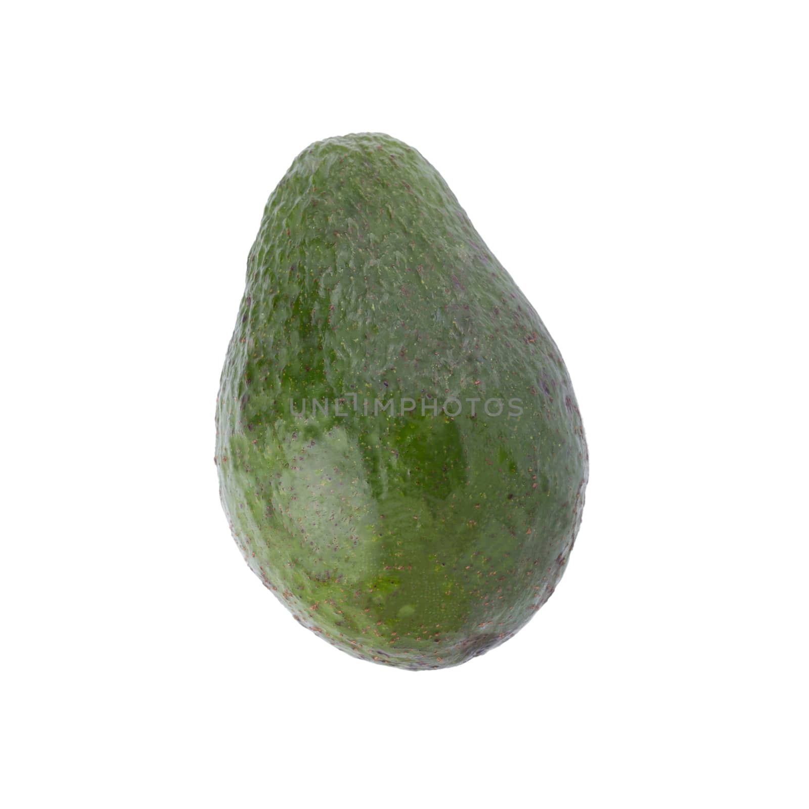 Green ripe avocado isolated on the white background by kaiskynet