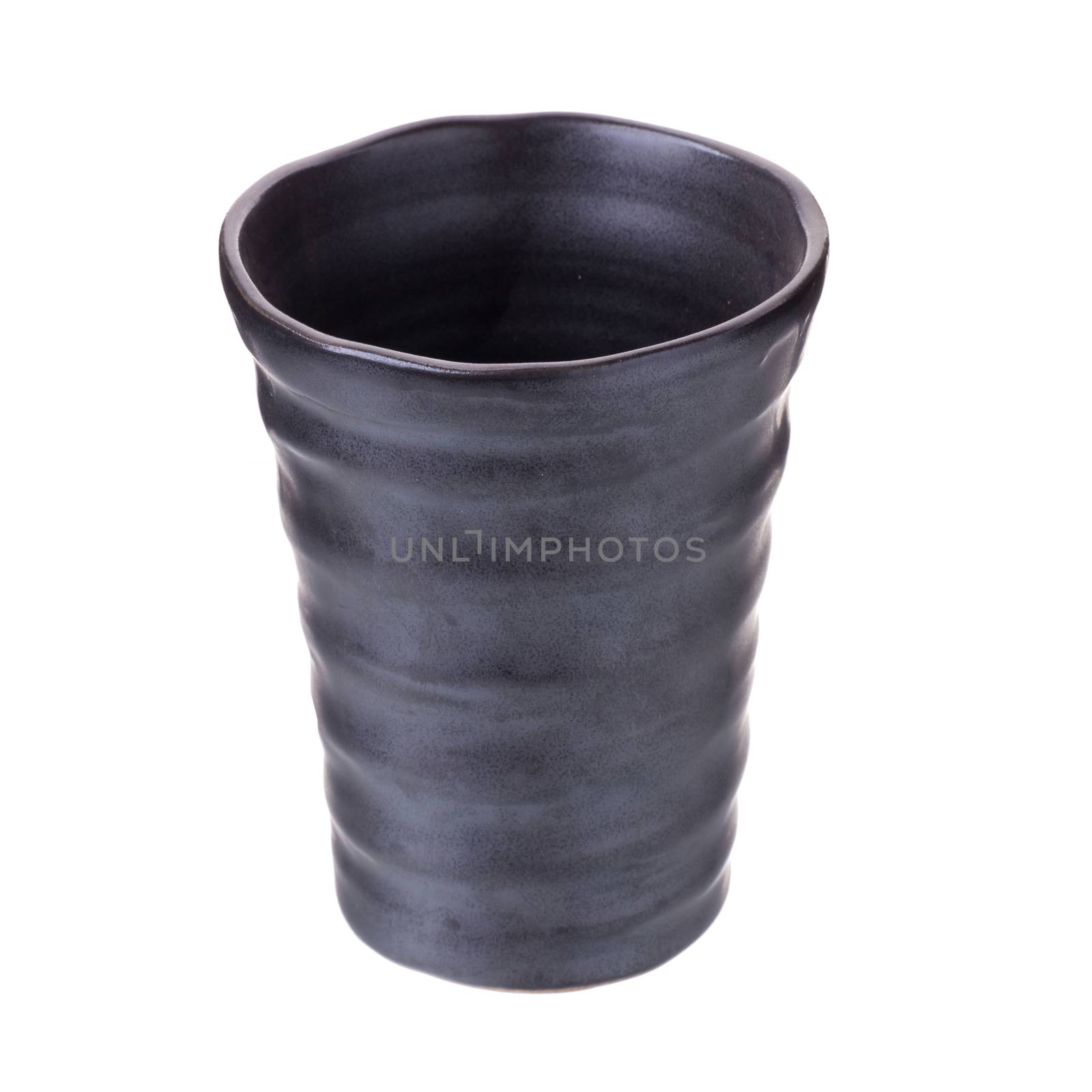 Glass ceramic black shape design wrinkly on white background by kaiskynet