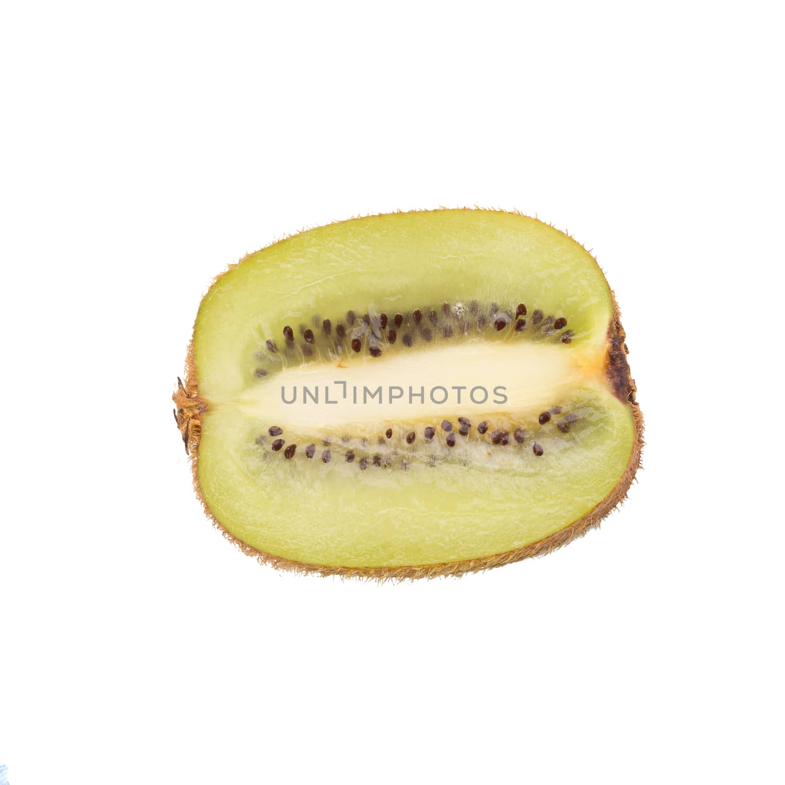 Slice of kiwi isolated on white background, top view by kaiskynet