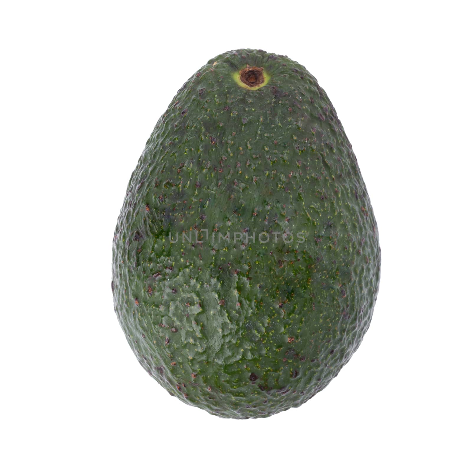 Green ripe avocado isolated on the white background by kaiskynet