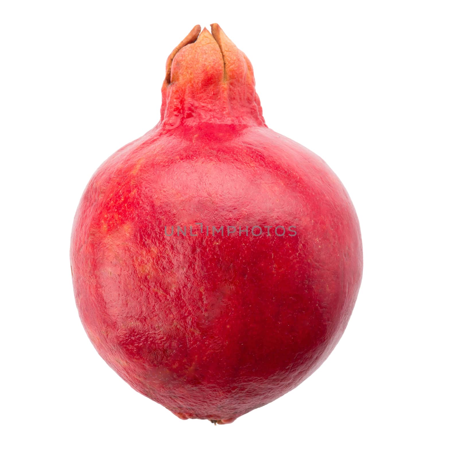 Ripe pomegranate fruit isolated on white background by kaiskynet