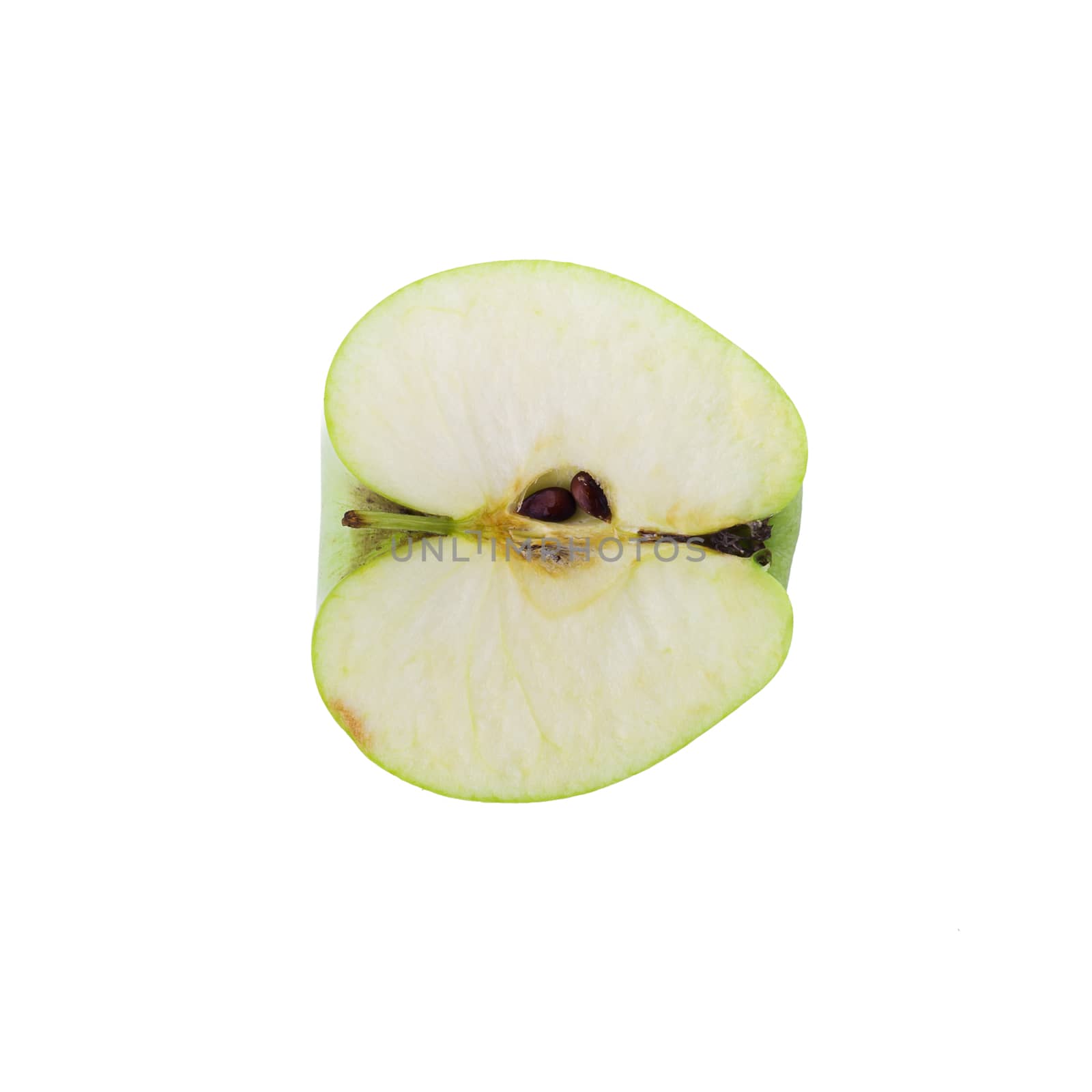 Fresh Green Apple Isolated on White Background.