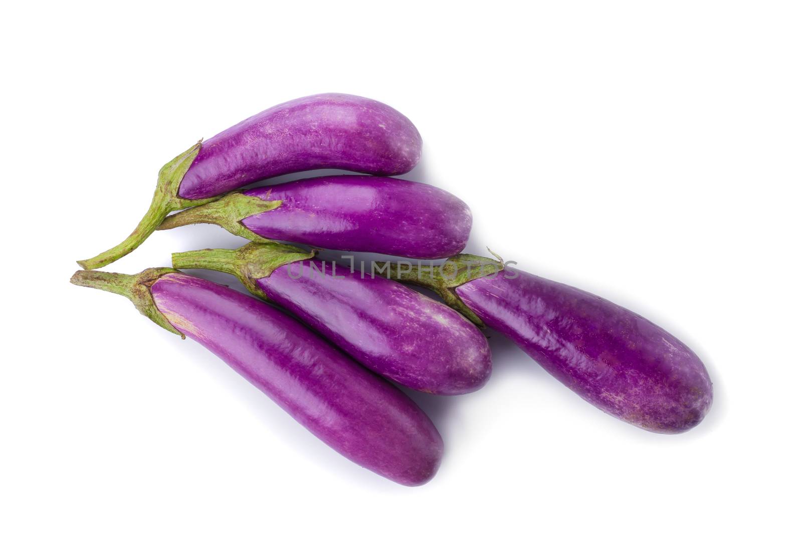 Eggplant or aubergine vegetable isolated on white background by kaiskynet