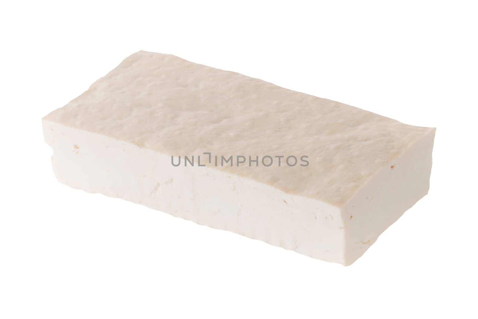 soy cheese tofu diced isolated on white background by kaiskynet
