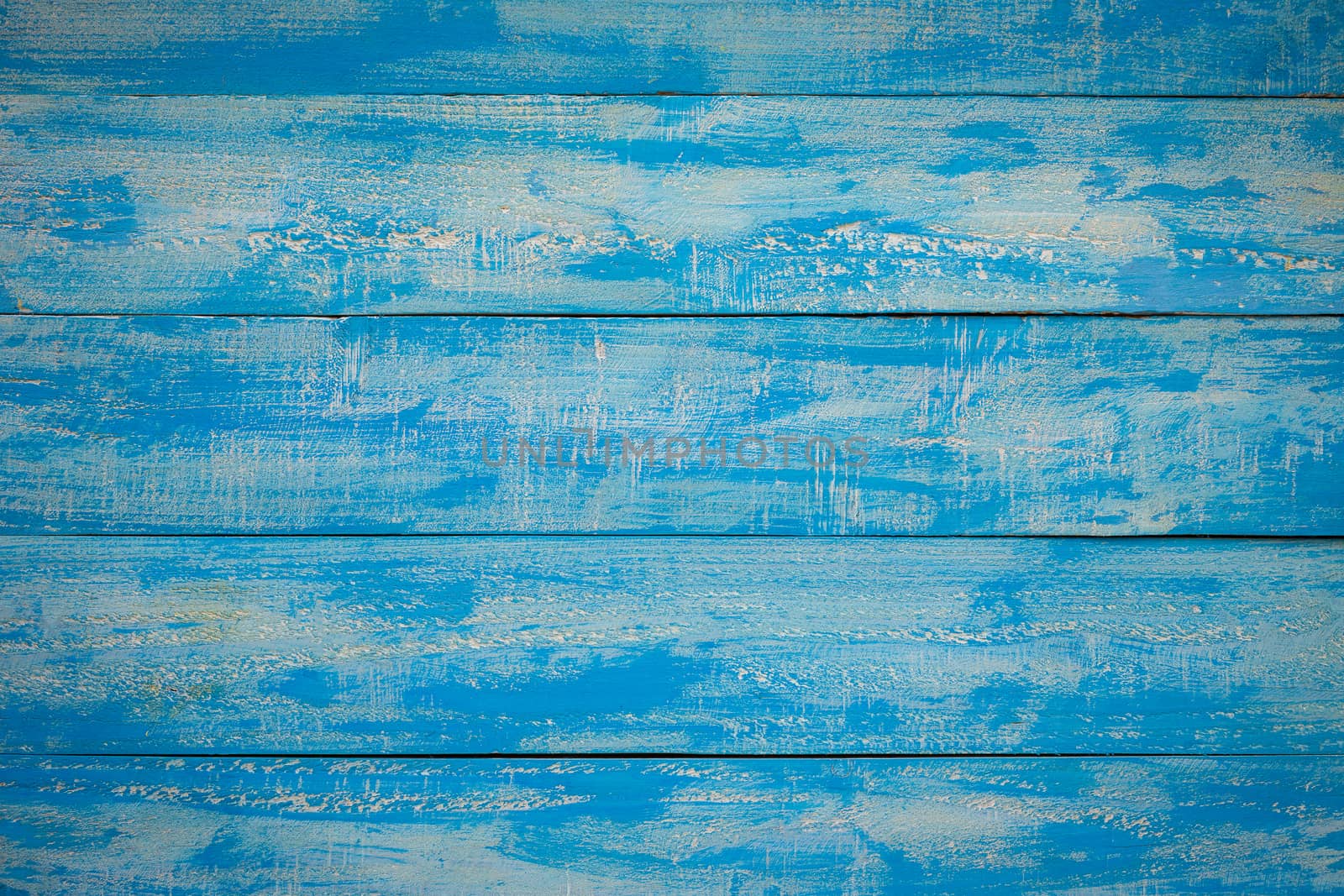 Old Blue Wood Slats Rustic Shabby Horizontal Background.