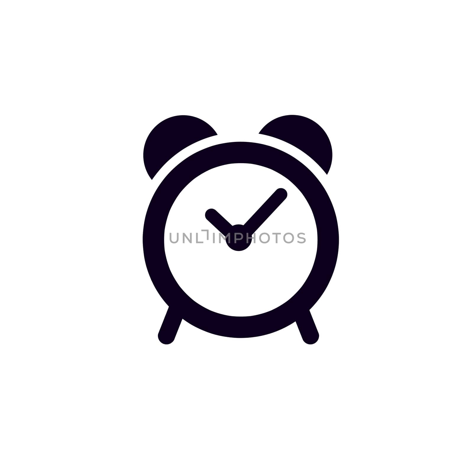 Alarm clock icon on white background. by praditlohhana