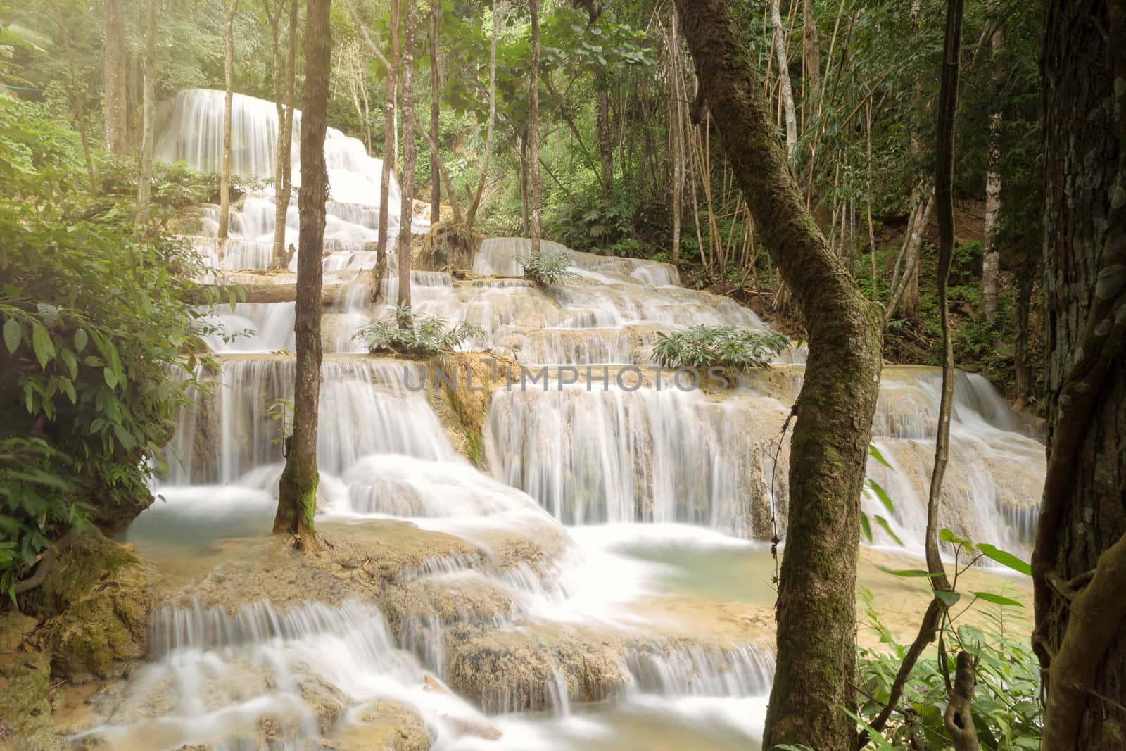 Deep forest waterfall National Park in Ngao District Lampang Tha by kaiskynet