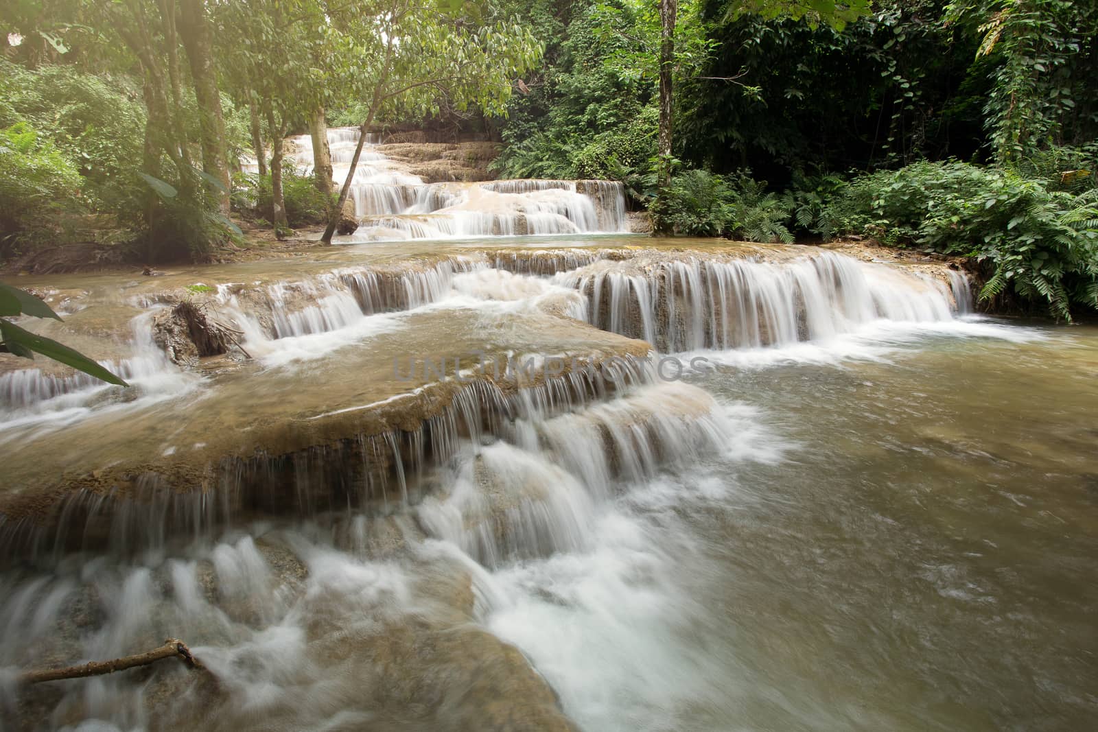 Deep forest waterfall National Park in Ngao District Lampang Tha by kaiskynet