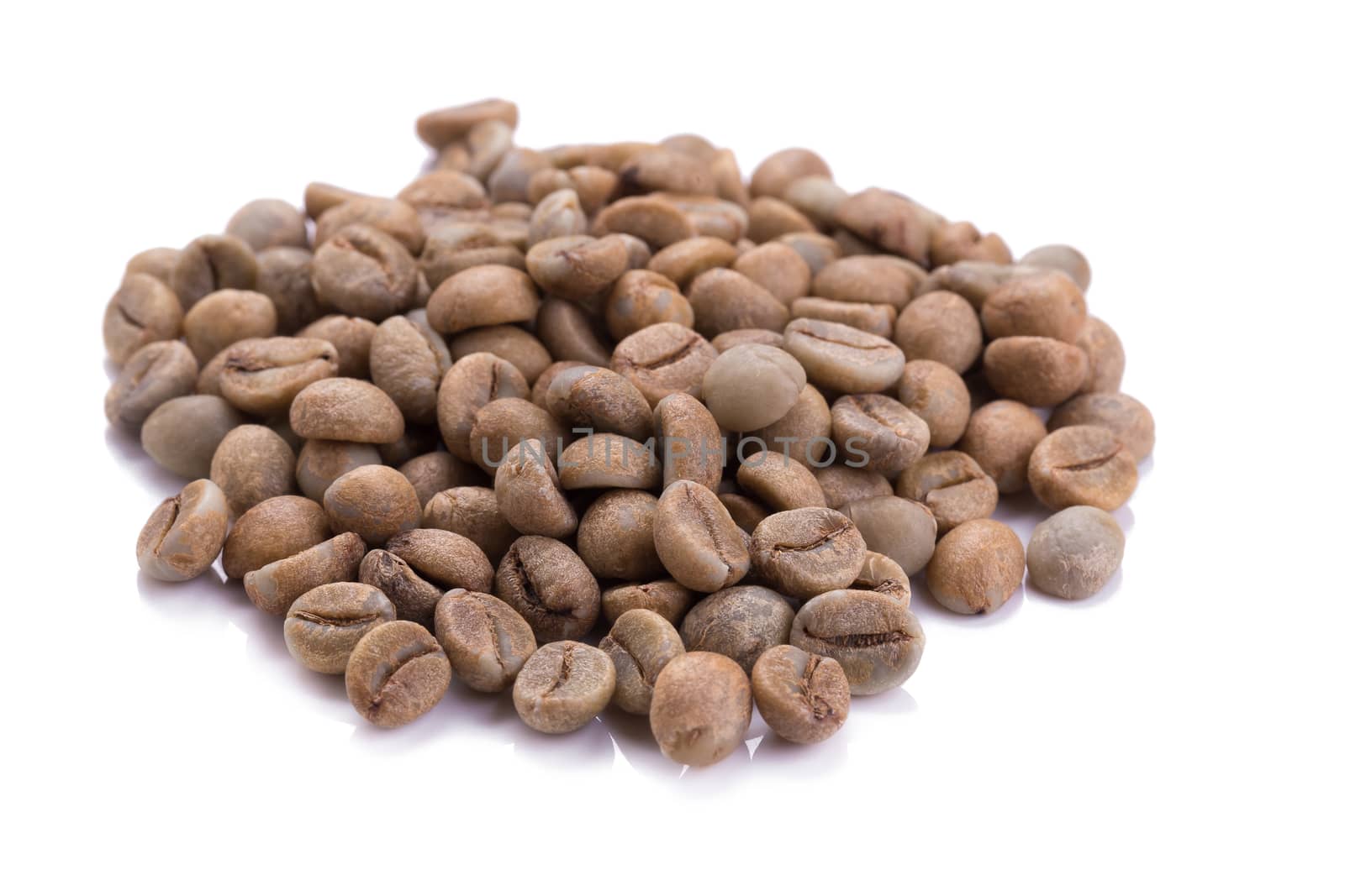 green coffee beans, Unroasted coffee bean, coffee beans ready fo by kaiskynet
