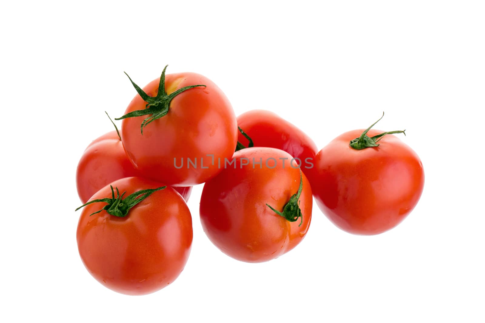 Tomato isolated on a white background.