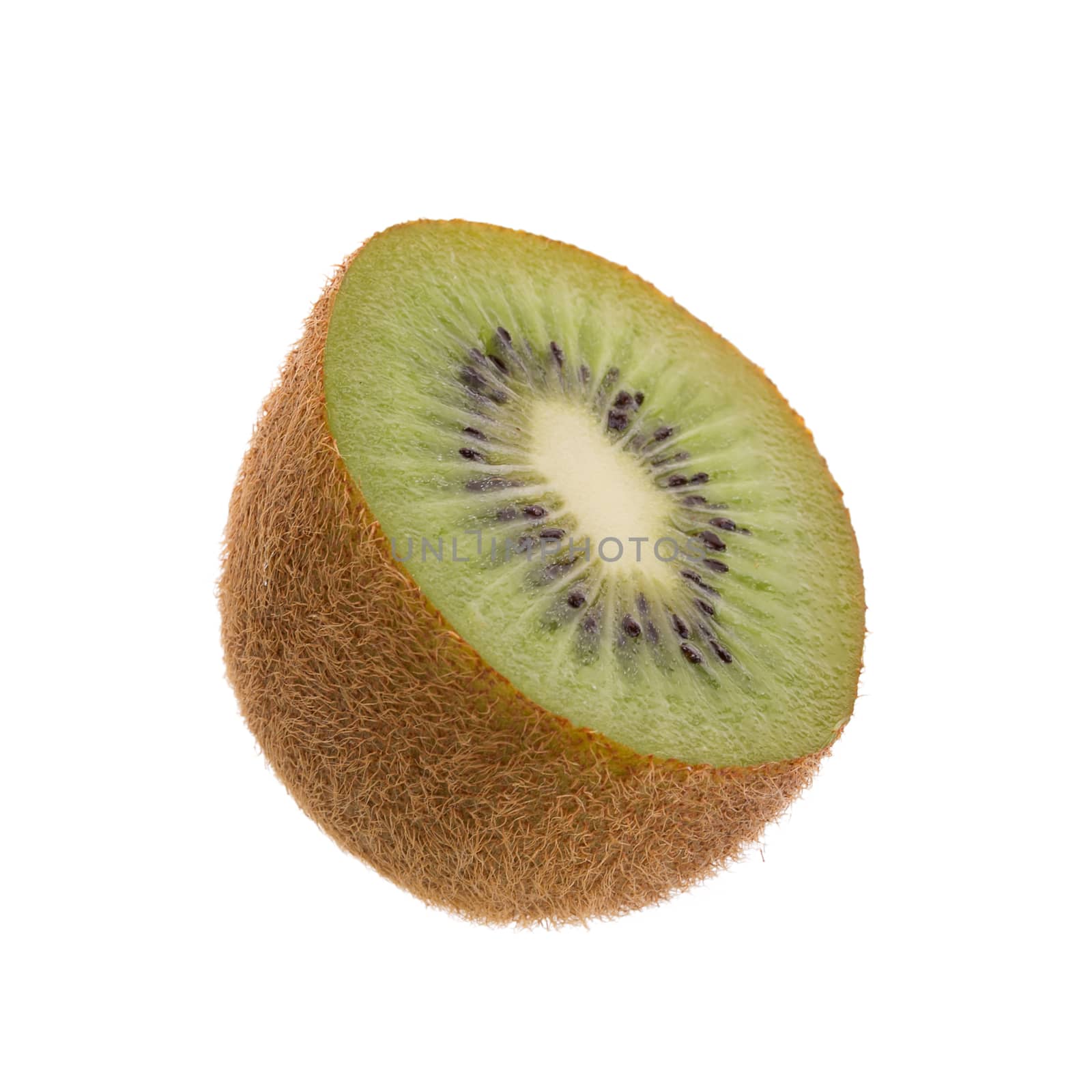 Kiwi fruit and kiwi sliced isolated on a white background by kaiskynet