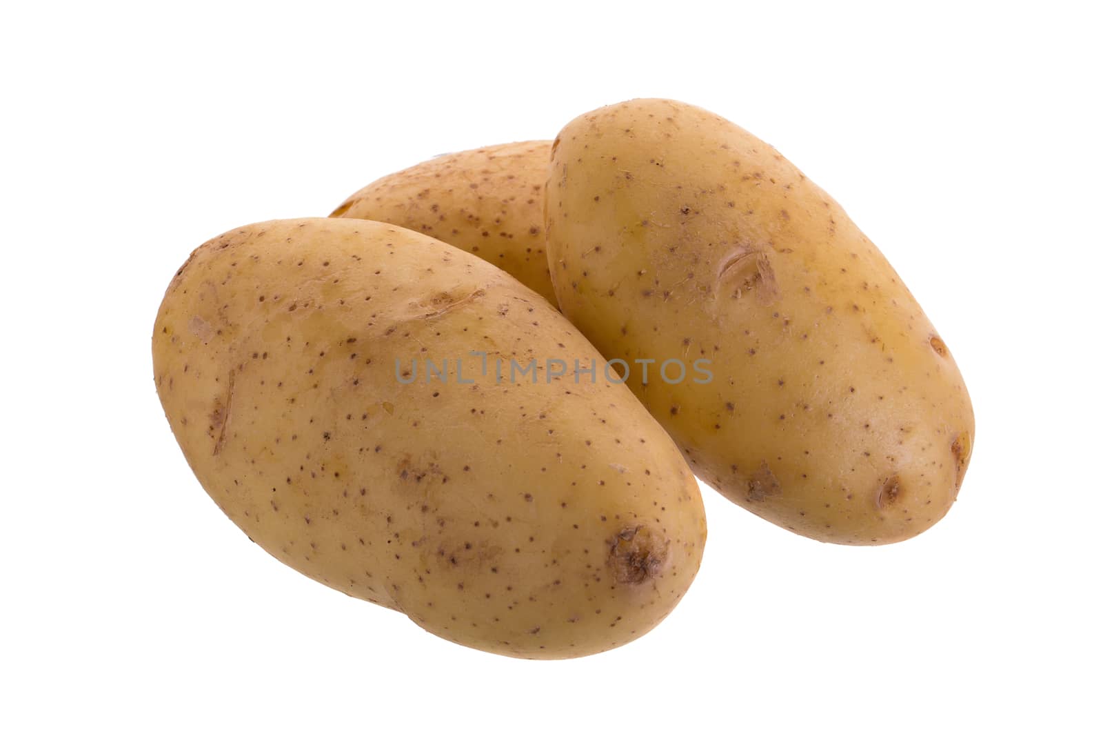 Potatoes isolated on a white background.