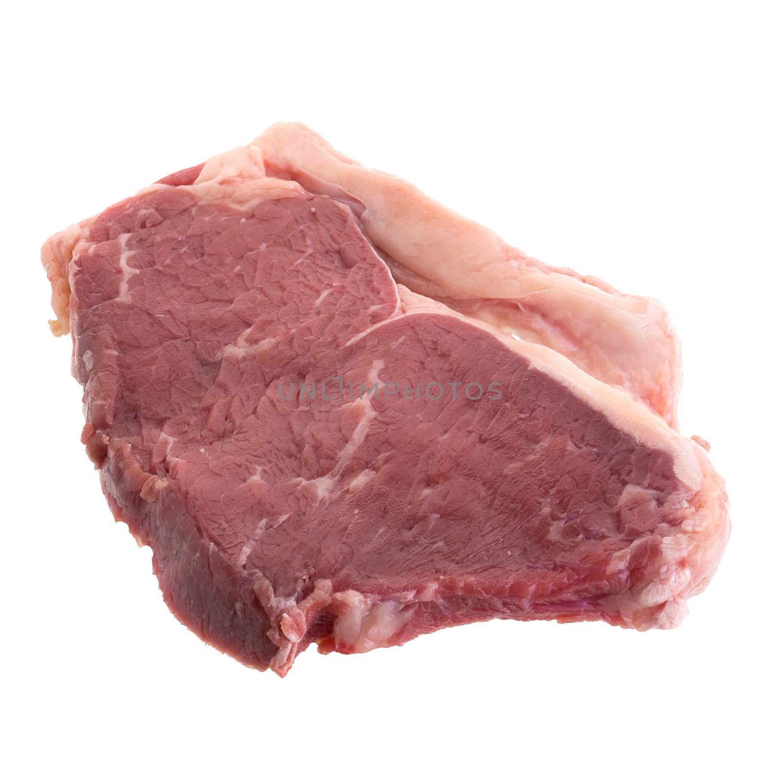 Raw fresh beef steaks, fresh sirloin steaks.