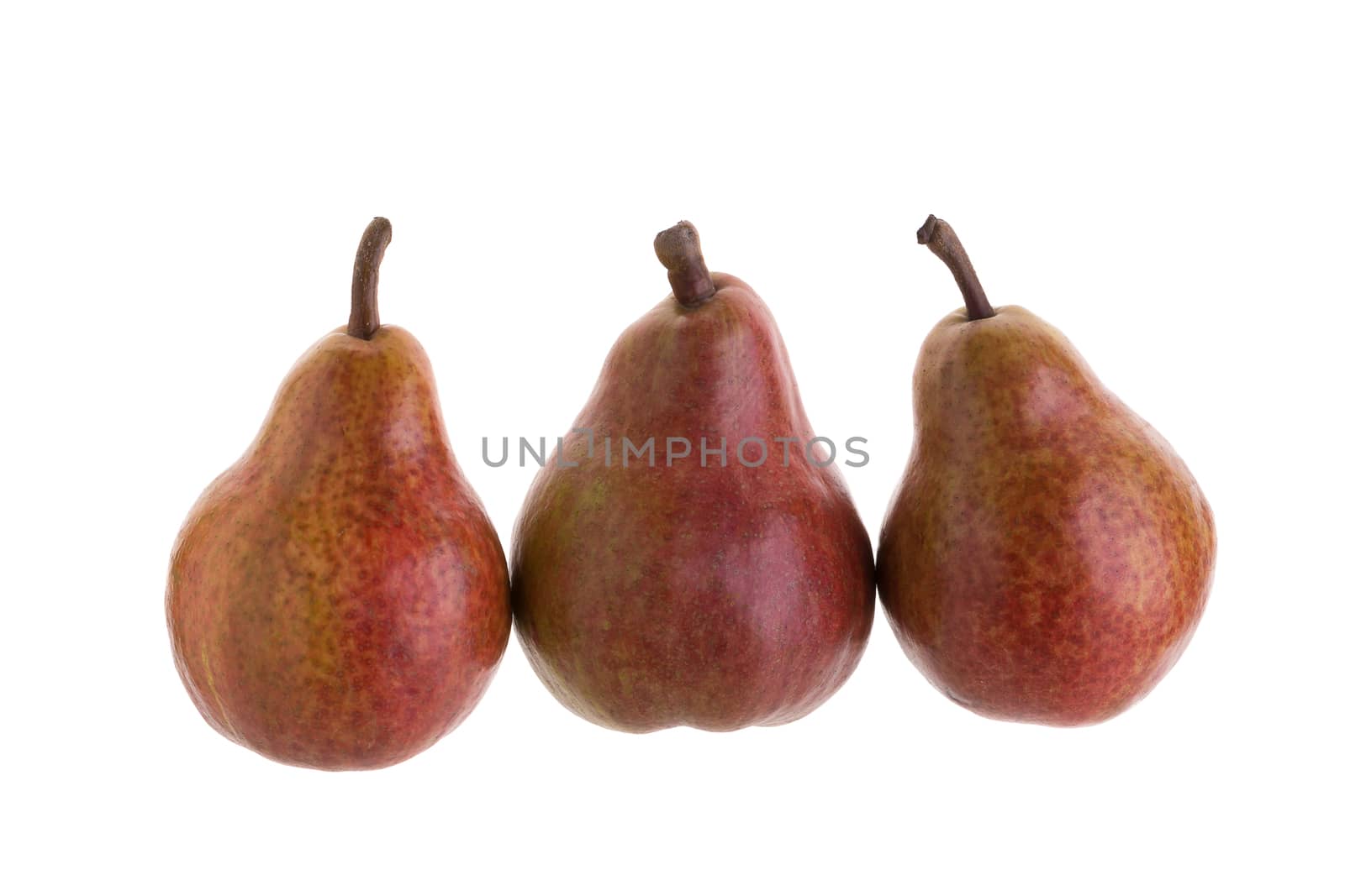 Ripe red pears isolated on a white background by kaiskynet