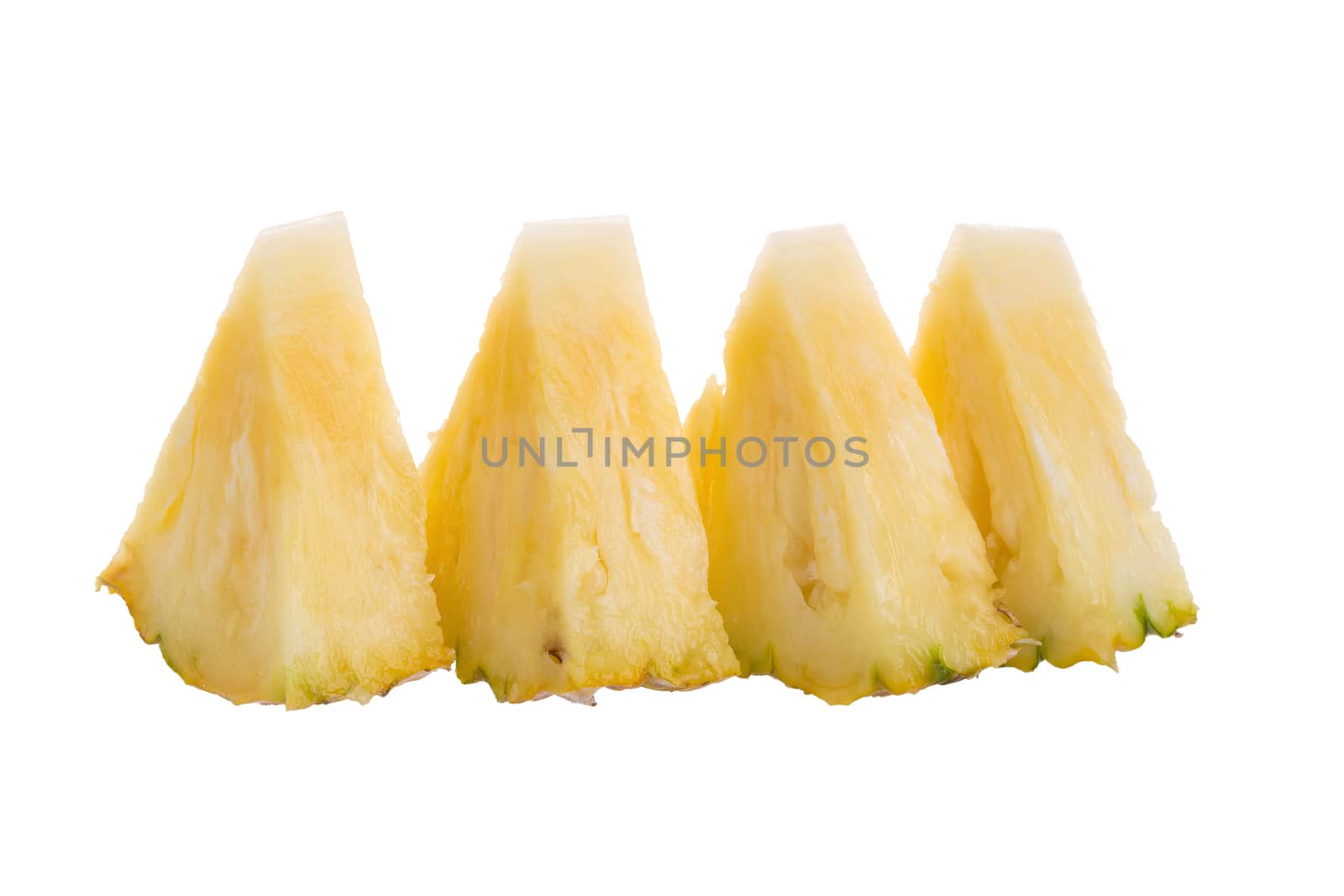 Pineapple slices isolated on a white background by kaiskynet