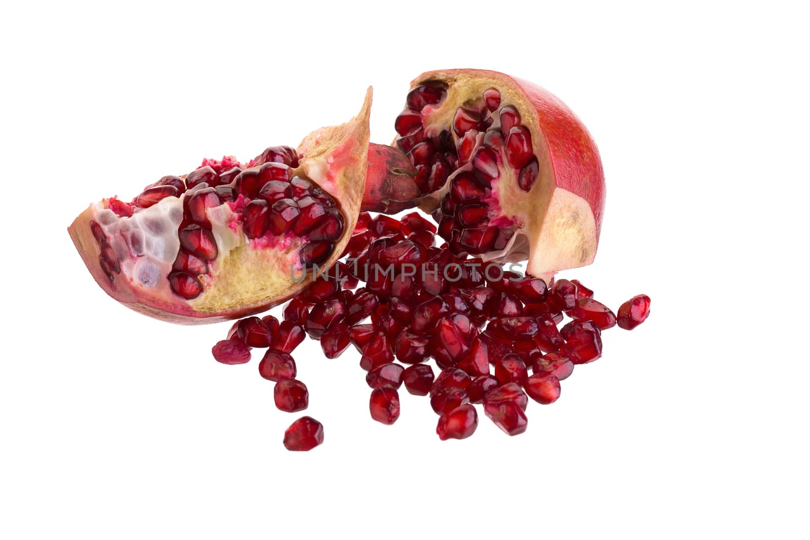 Pomegranate isolated on a white background by kaiskynet