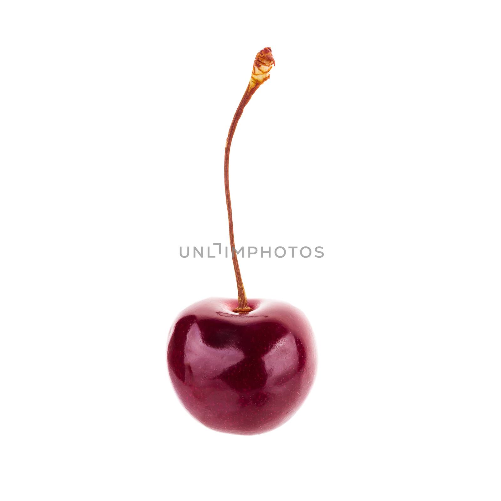 Cherry berry fruit isolated on white background.