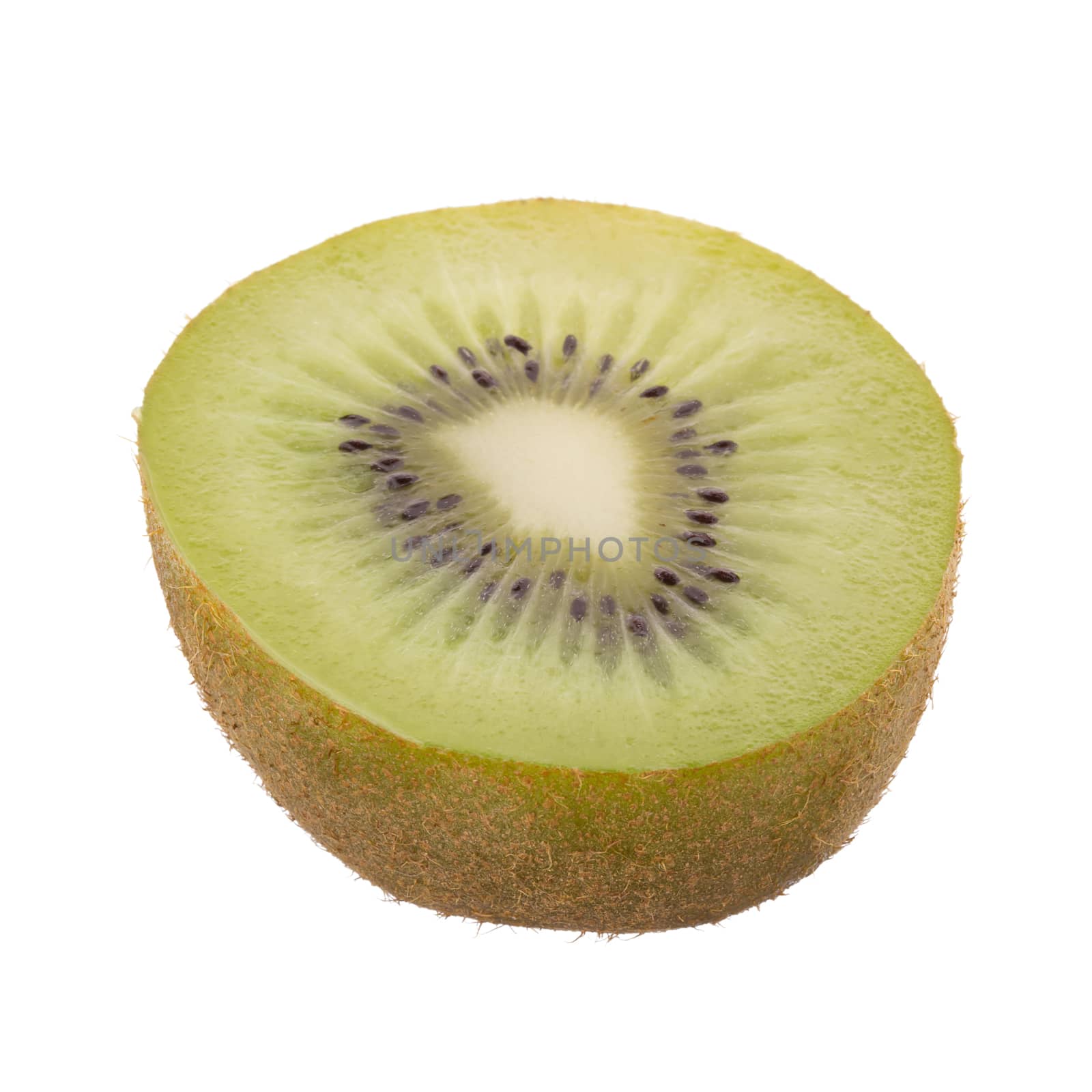 kiwi fruit and kiwi fruit sliced isolated on white background.