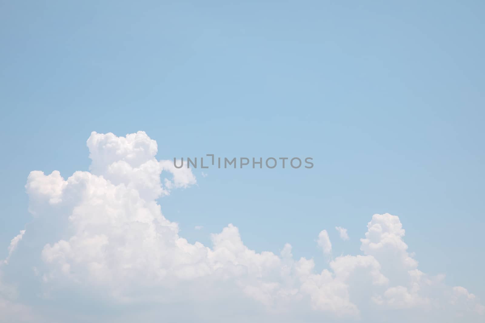 Blue sky background in vintage film style