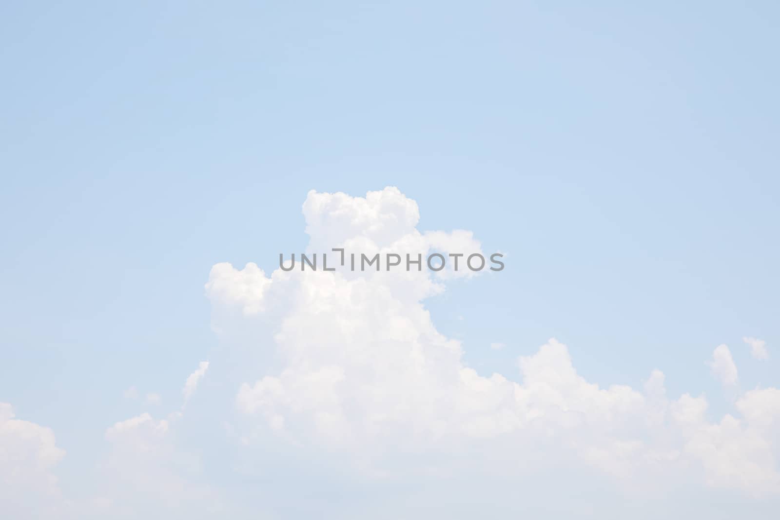 Blue sky background in vintage film style