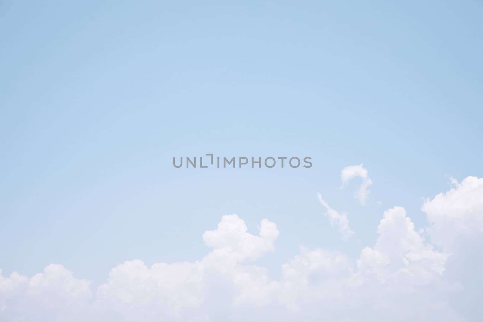 Blue sky background in vintage film style