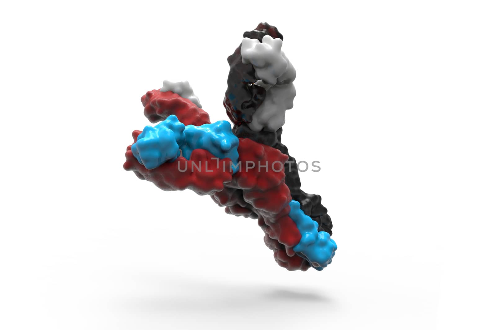 Antibodies to cell movement of the virus. 3D illustration. by Vitstudio