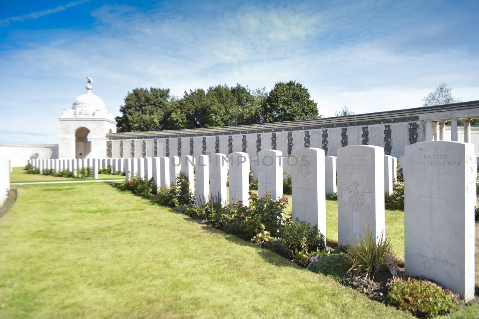 graves of Tyne Cot military cemetery. by kb79