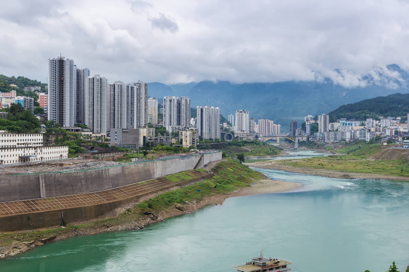 Beautiful view of country side from Wulong in Chongqing, China.