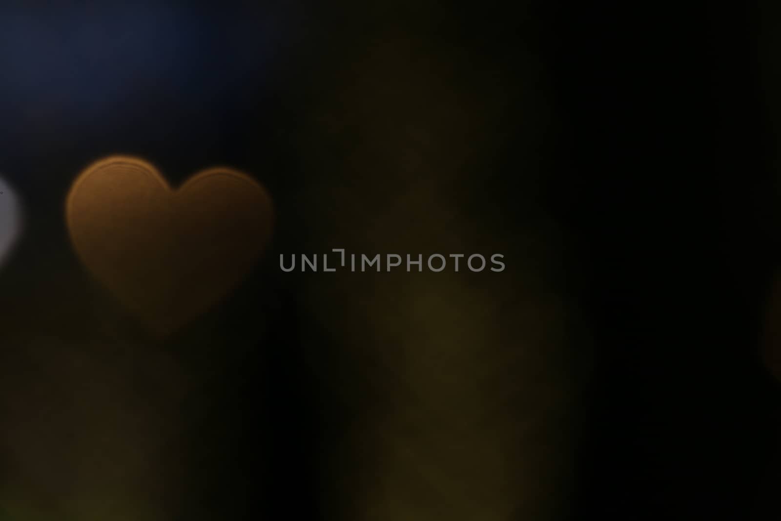 Yellow gold heart-shaped on black background Colorful lighting bokeh white for decoration at night backdrop wallpaper blurred valentine, Love Pictures background, Lighting heart shaped soft night by cgdeaw