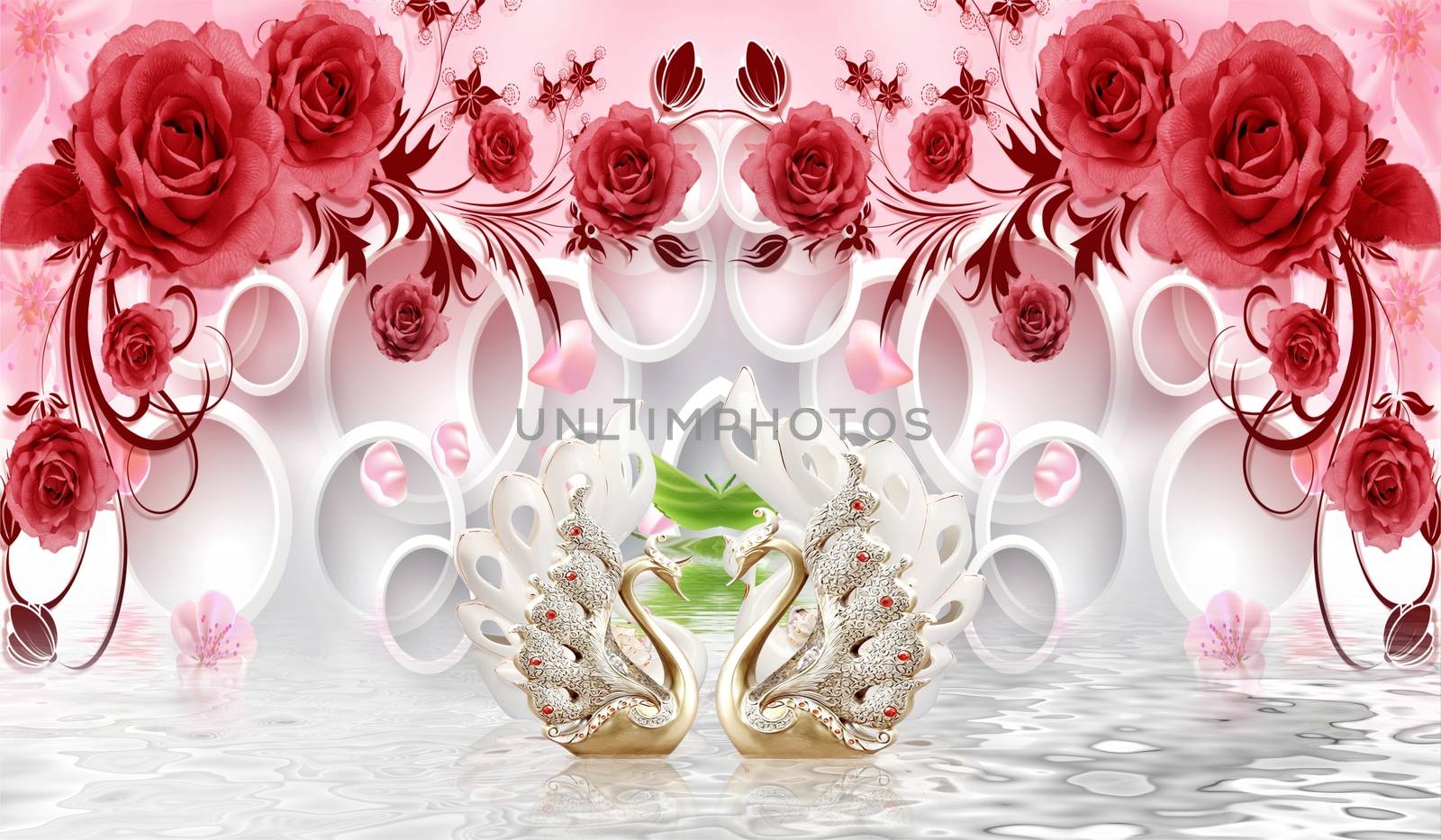 3d floral backgroun ilustration  by ipinsadja