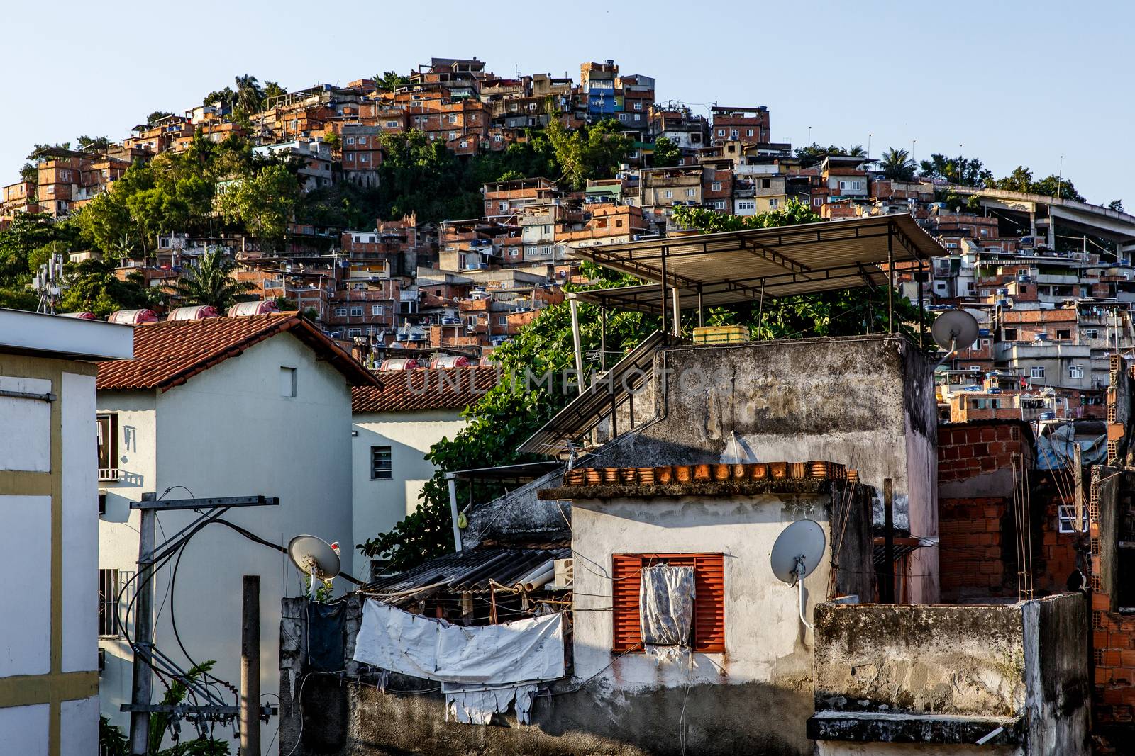 Favella in Rio de Janeiro, Brazil.