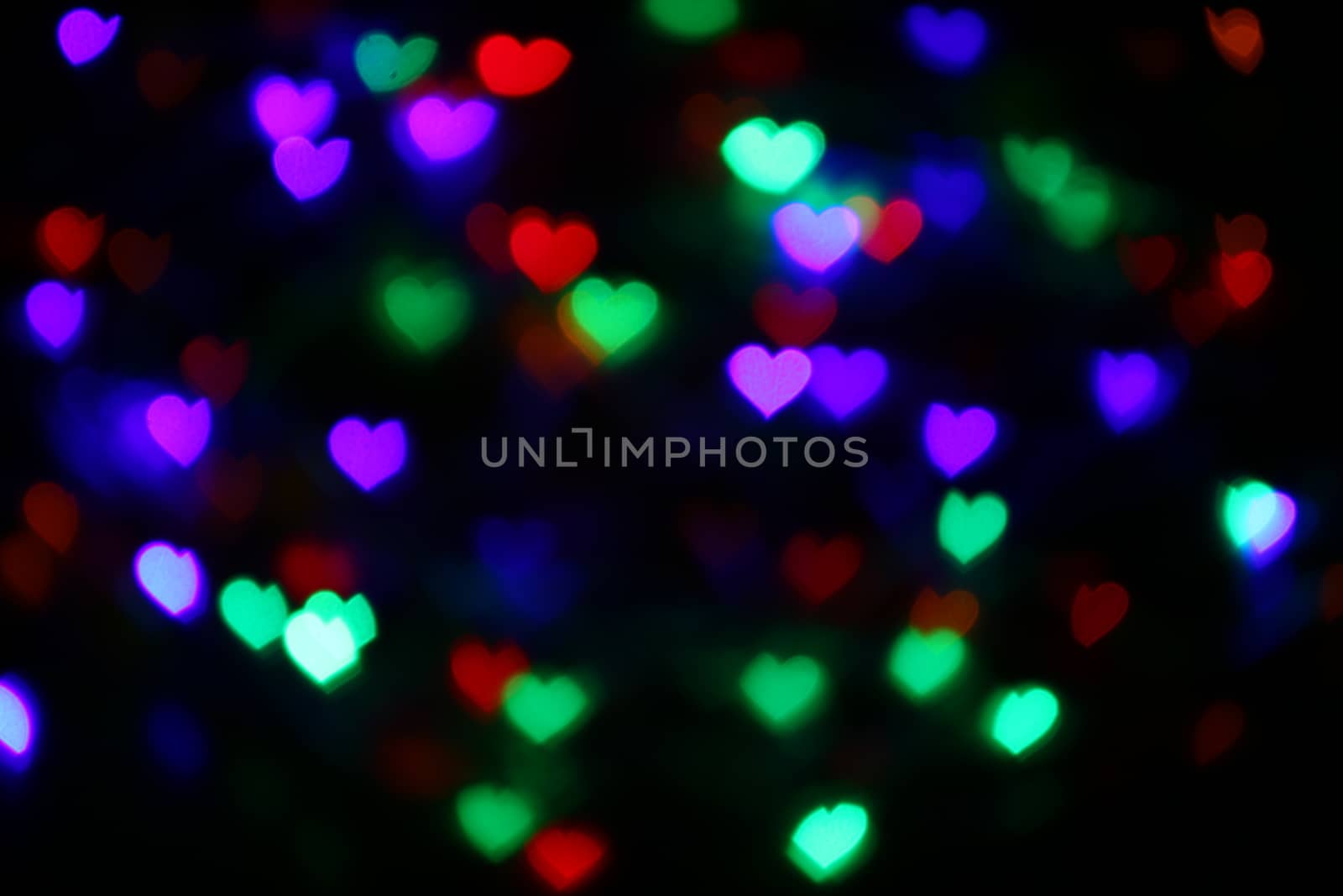 Valentines Colorful heart-shaped bokeh on black background lighting bokeh for decoration at night backdrop wallpaper blur valentine, Love Pictures background, Lighting heart shaped soft night abstract by cgdeaw