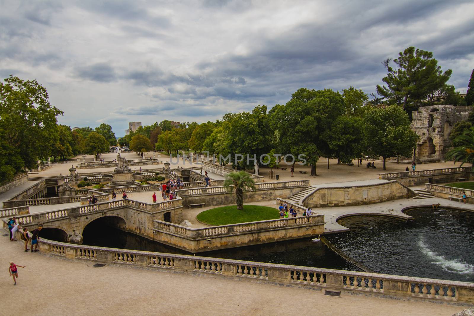 Garden of Fountains in Nimes France