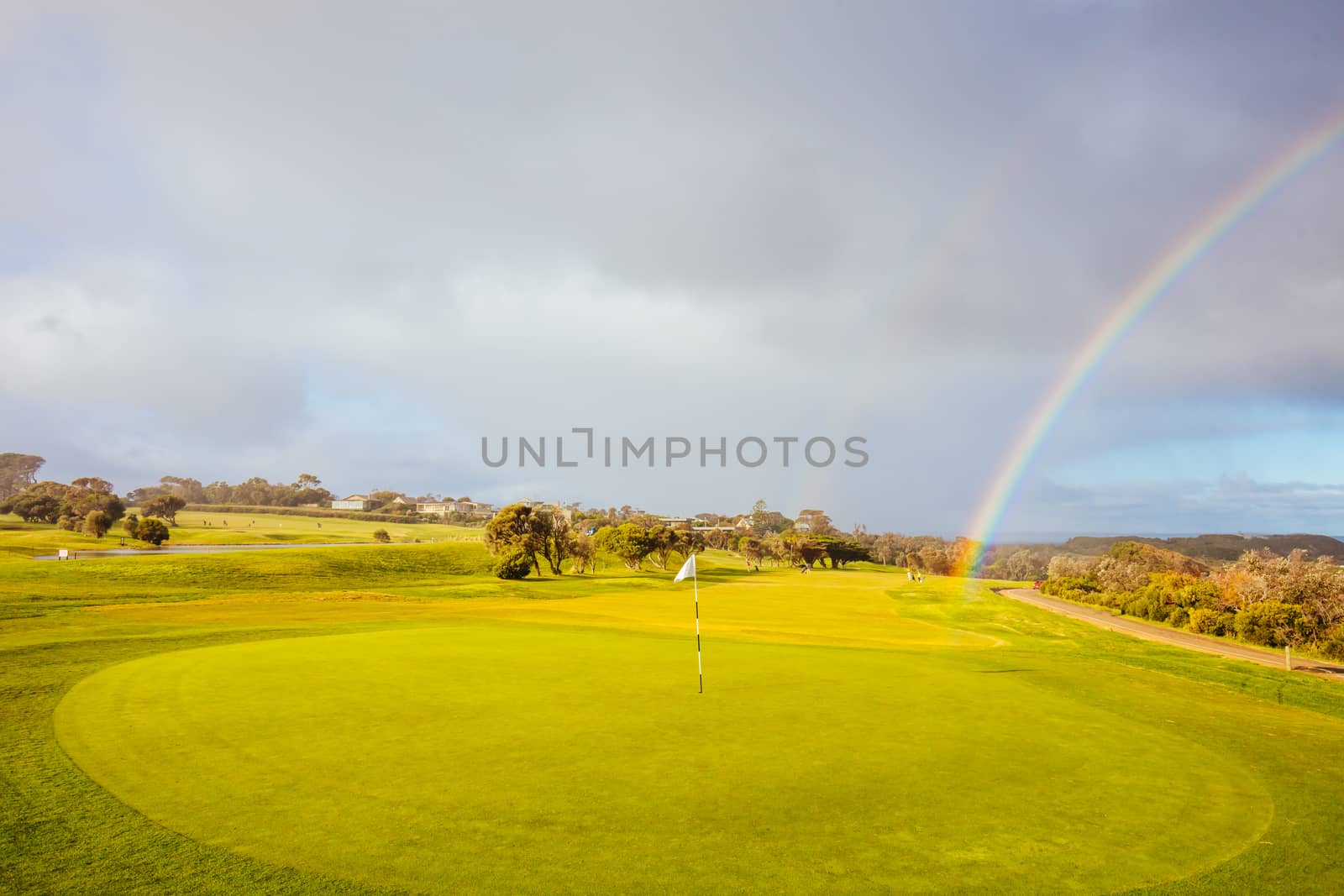 Flinders Golf Course on the Mornington Peninsula on a winter's afternoon in Victoria, Australia