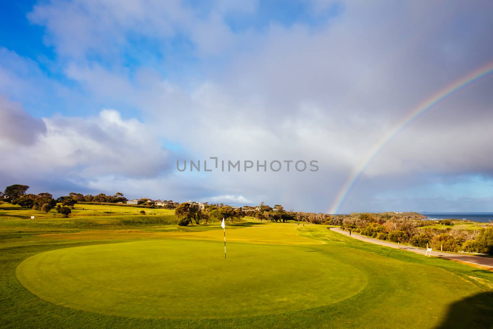 Flinders Golf Course on the Mornington Peninsula on a winter's afternoon in Victoria, Australia