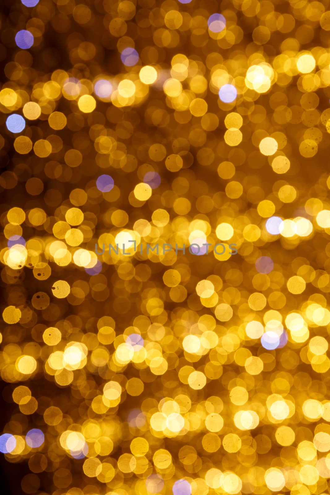 Golden abstract bokeh background. Round lights. by 9parusnikov