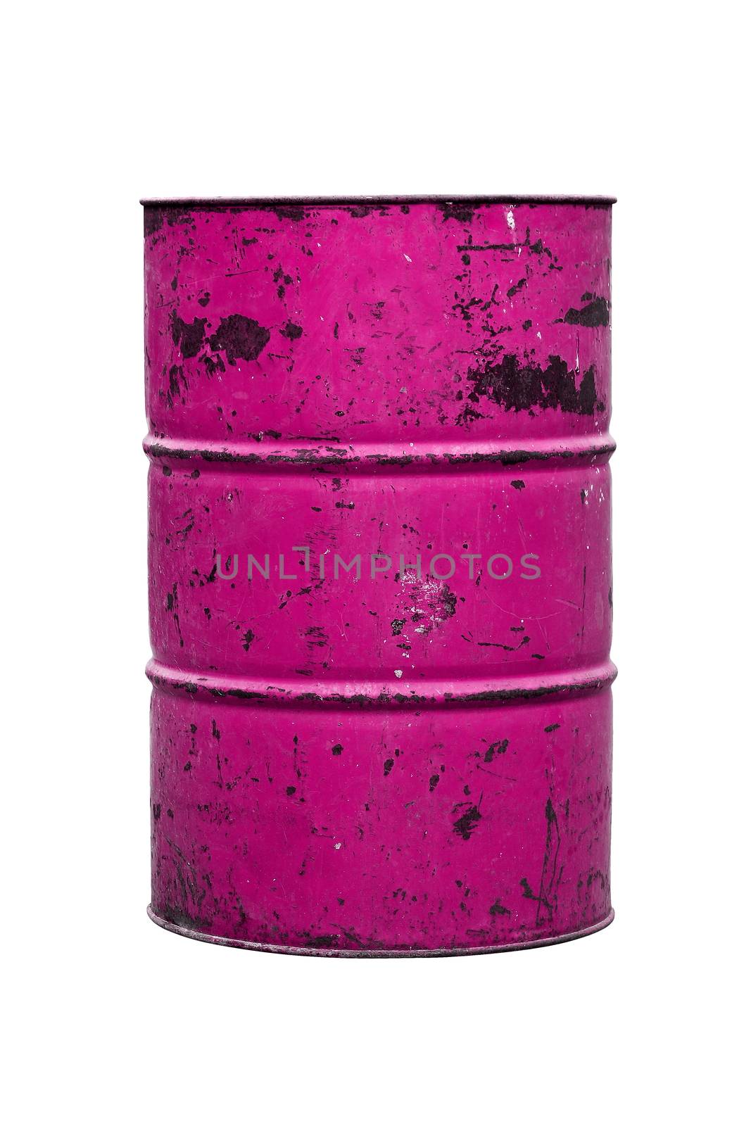 Barrel Oil pink or purple Old isolated on background white