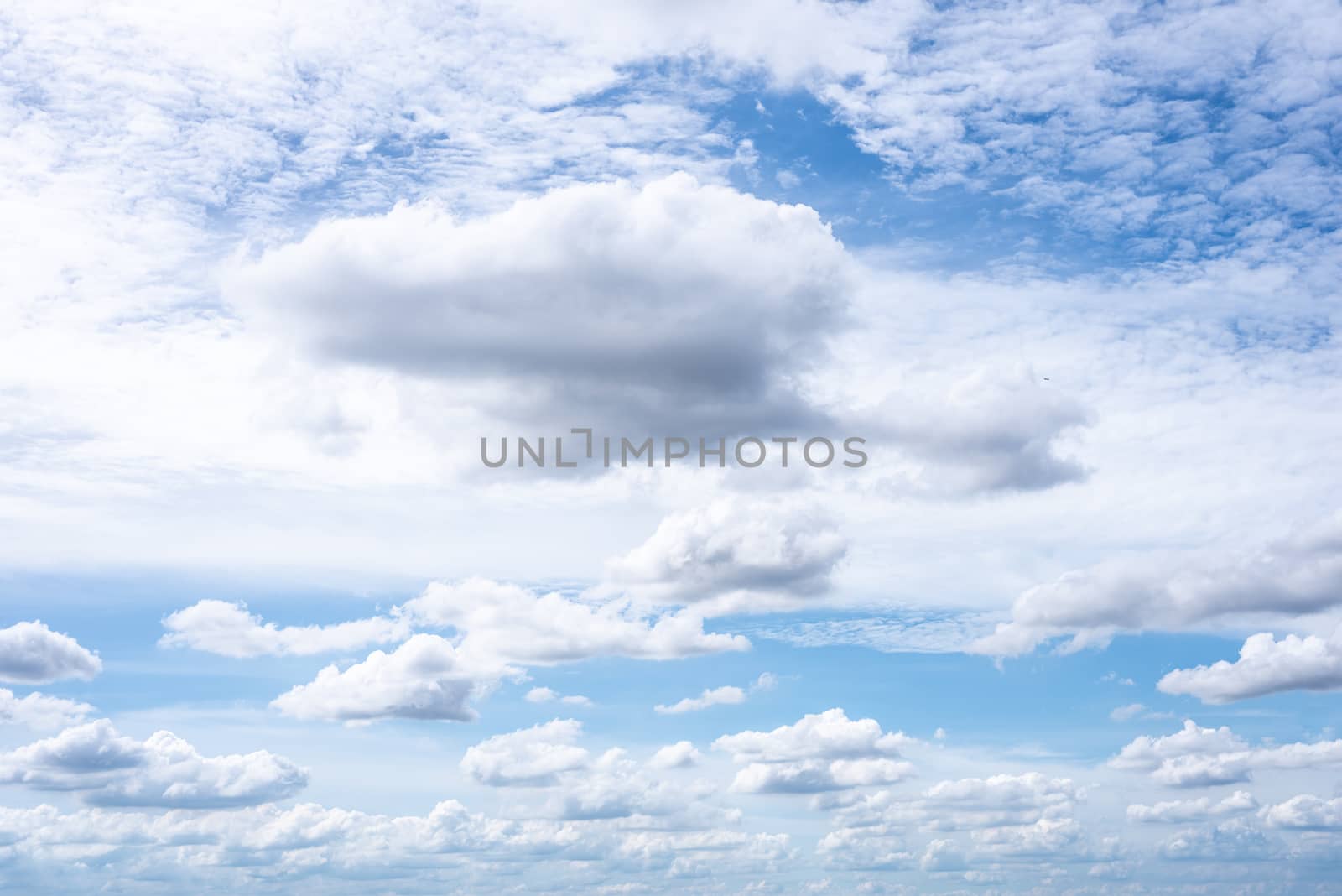 The nature of blue sky with cloud in the morning and summer seas by animagesdesign