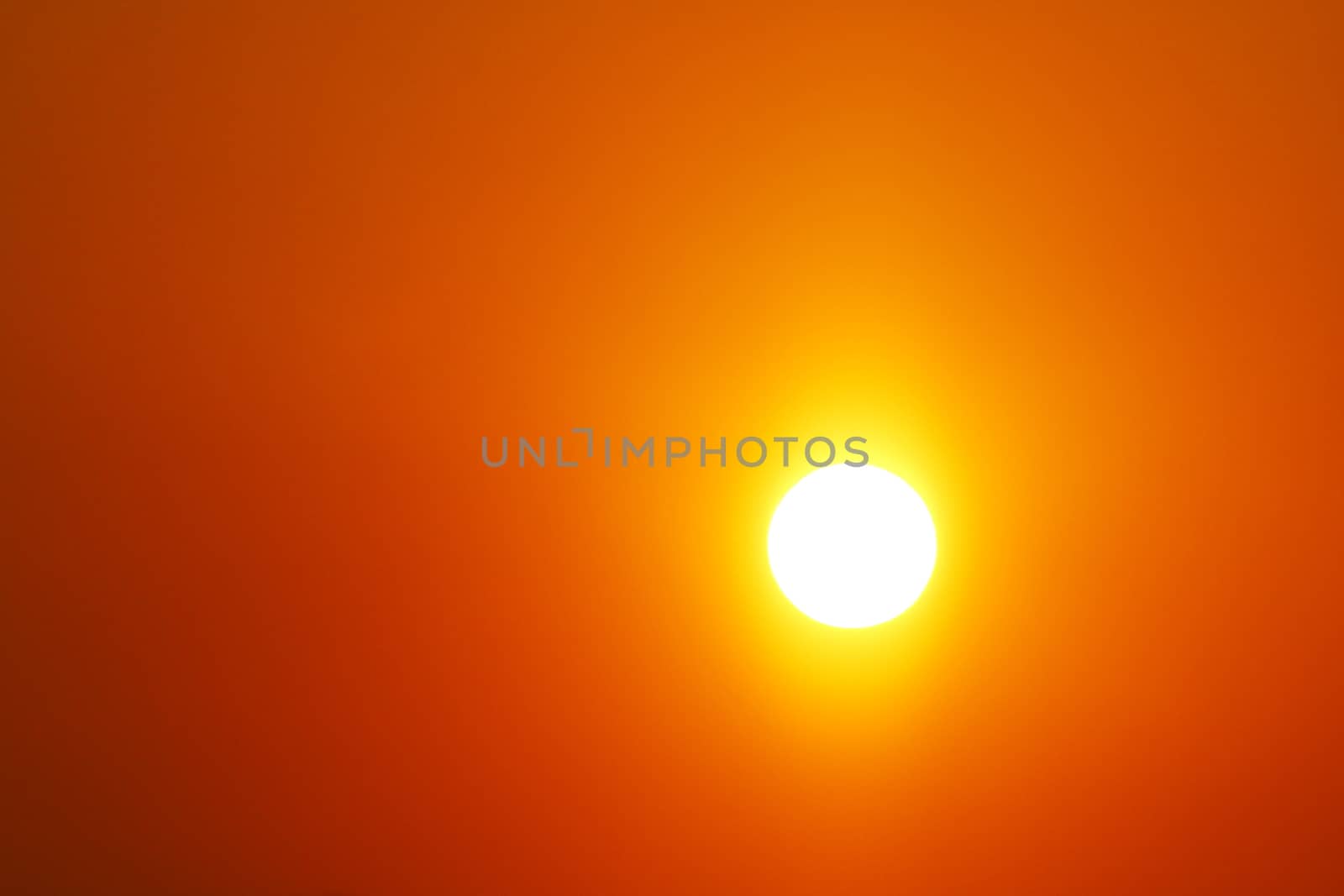 Sky Sunset Background Silhouette orange gold, Sun Bright big sun on sky with yellow gold orange gradient color by cgdeaw