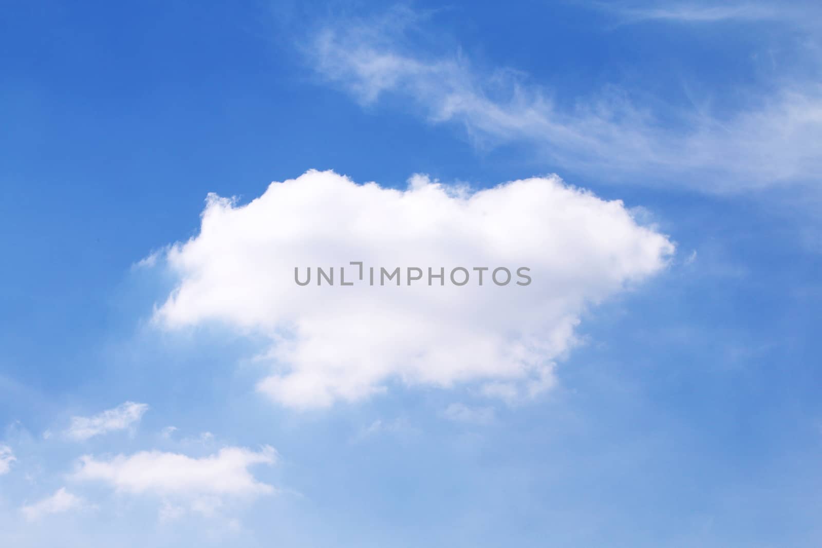 Sky, Big clouds beautiful on sky blue background by cgdeaw