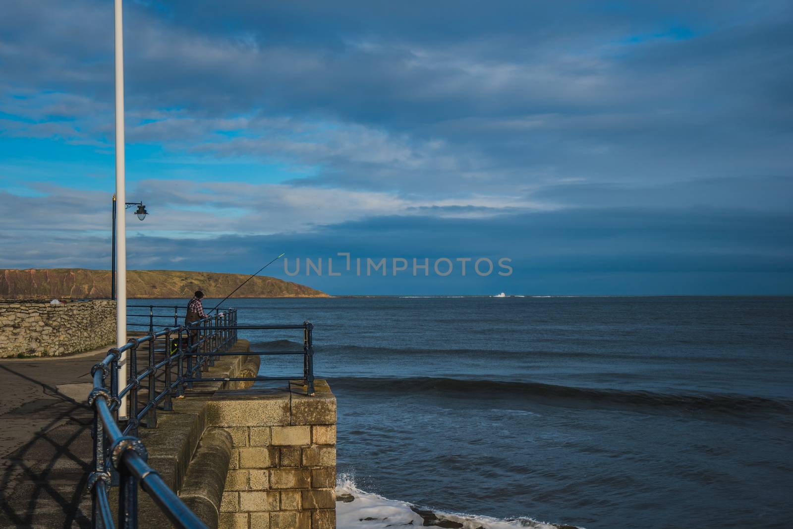 The promenade from a local seaside town in the north of England called Filey