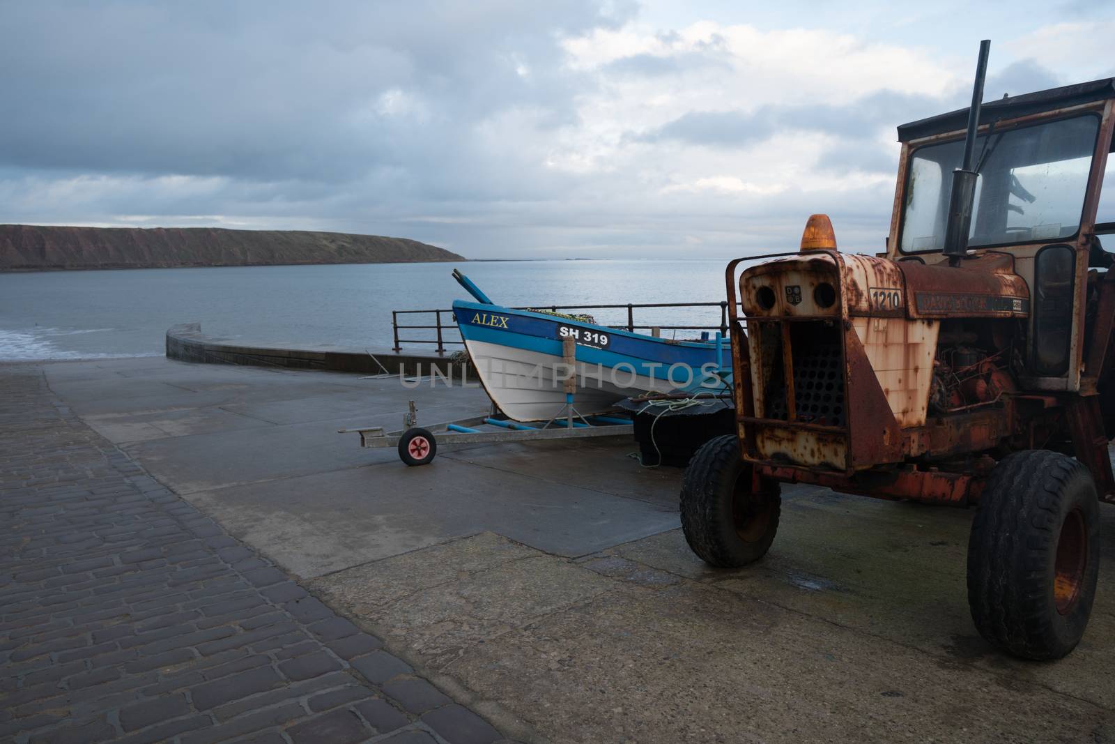 A rustic tractor from a local seaside town in the north of England called Filey