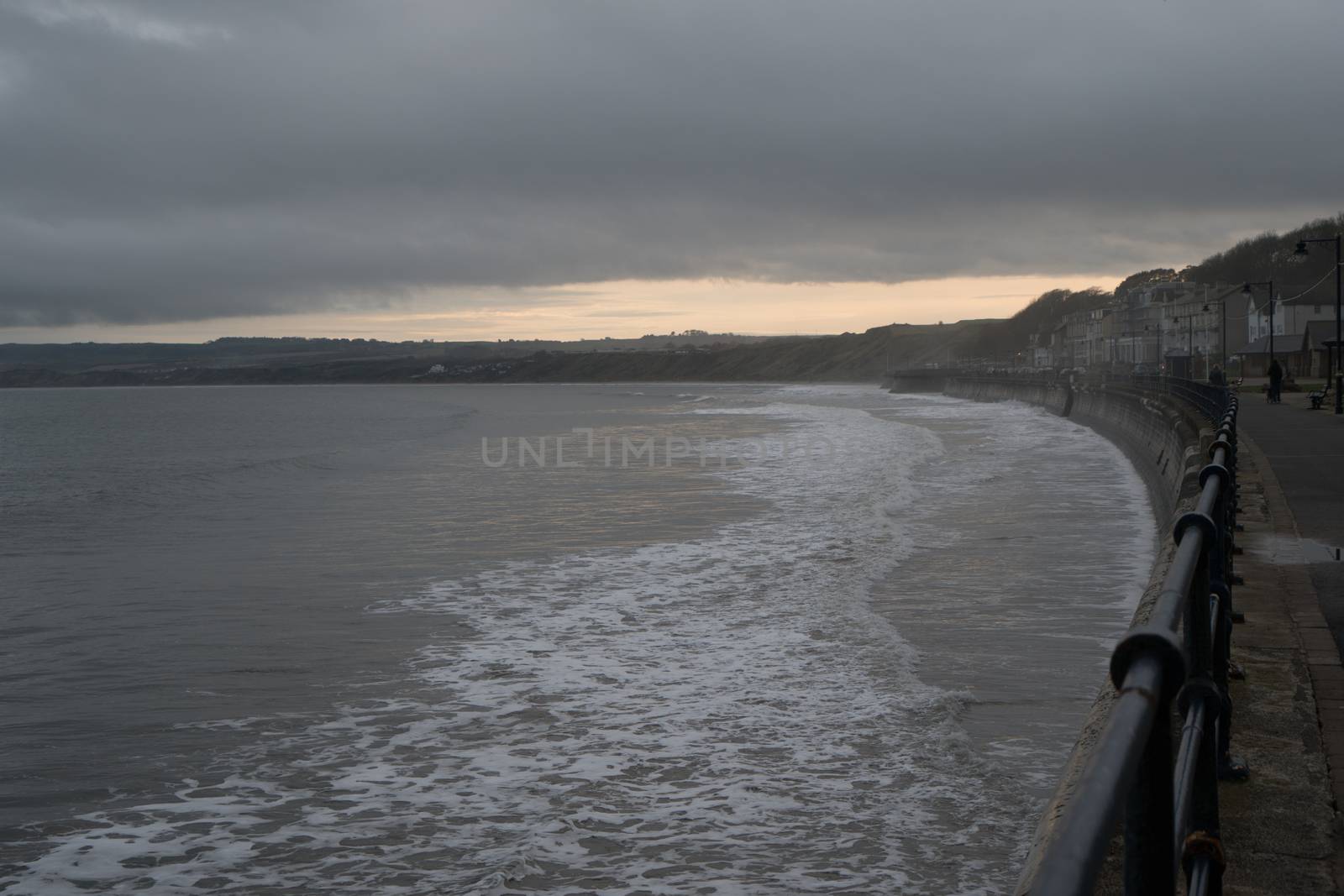 The promenade from a local seaside town in the north of England called Filey