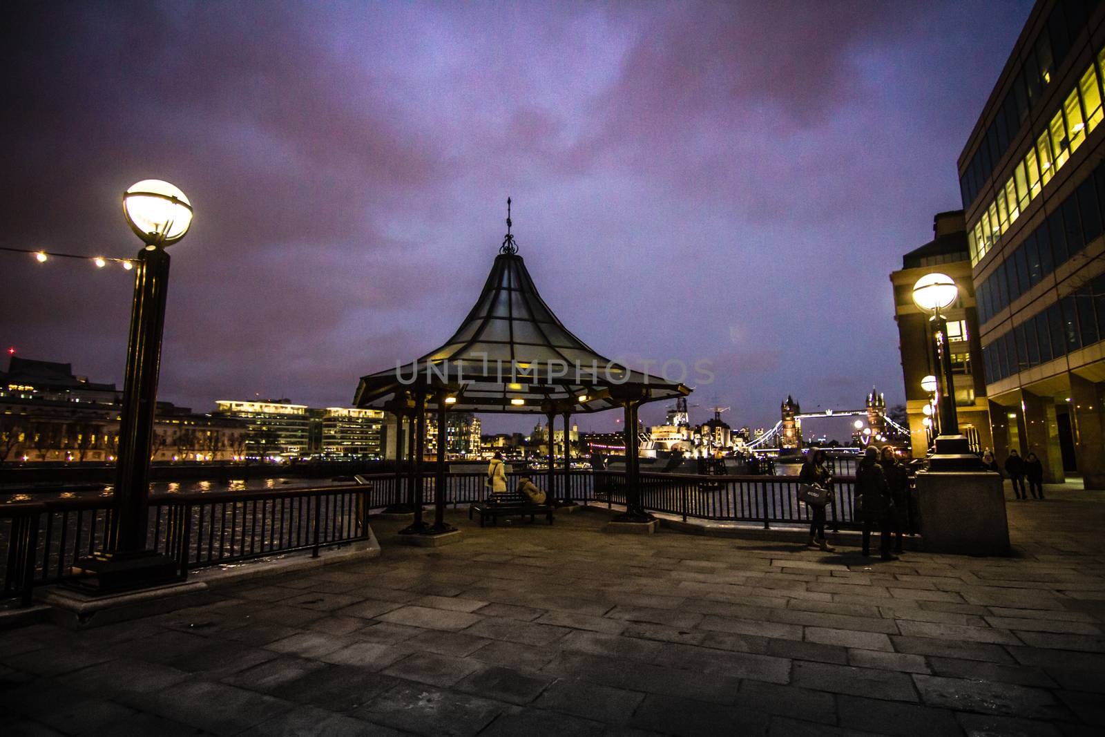 London during the evening