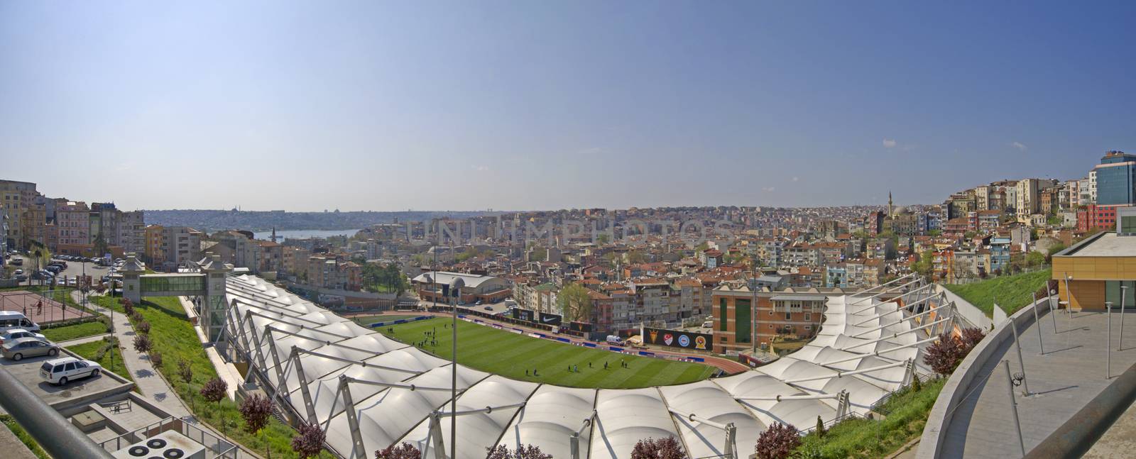 Cityscape over a residential area of Istanbul by paulvinten