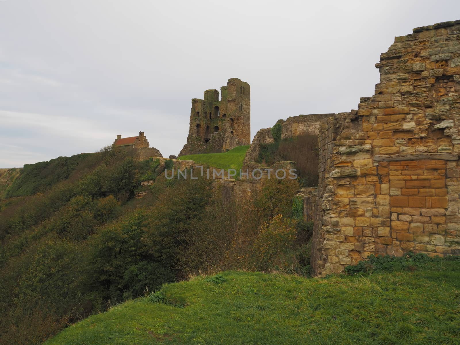 The ruins of Scarborough Castle, Yorkshire, UK
