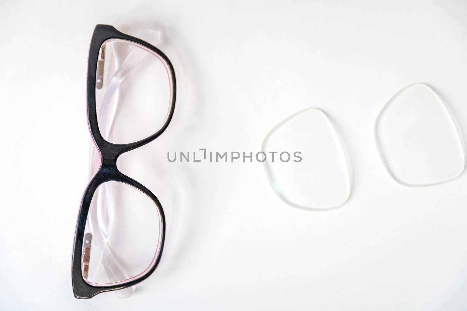 dioptric glasses and replacement optics. copy space by Edophoto