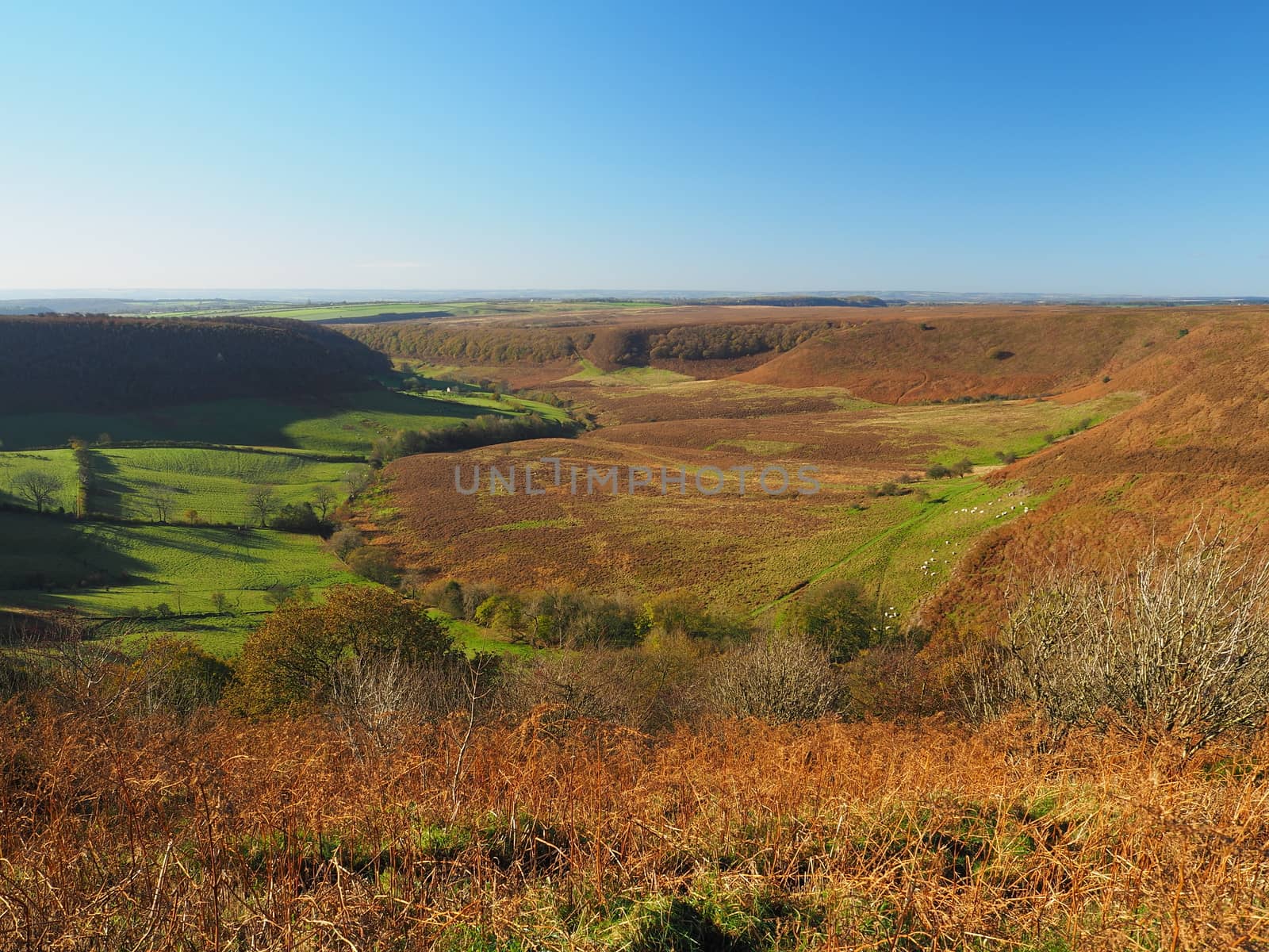 Hole of Horcum with view across the moors by PhilHarland